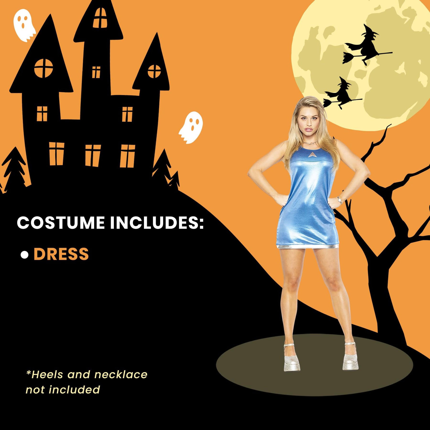 High School Reunion Adult Costume Dress | Blue