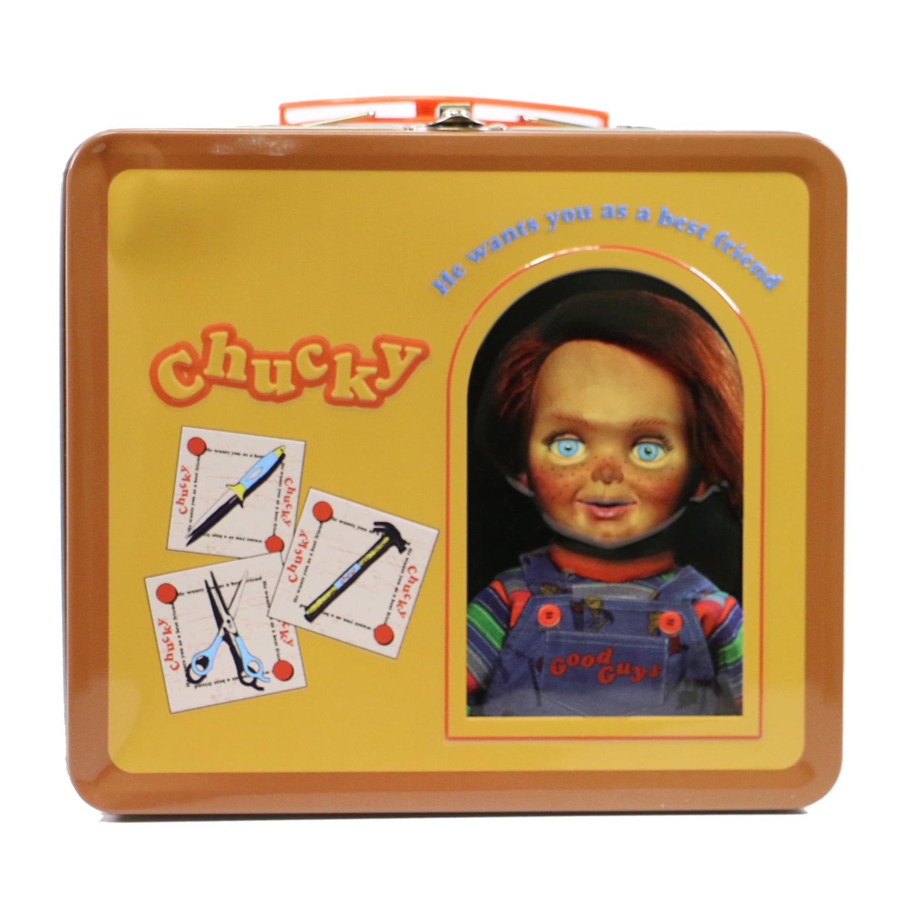 Child's Play Chucky Good Guys Tin Lunch Box with Beverage Container