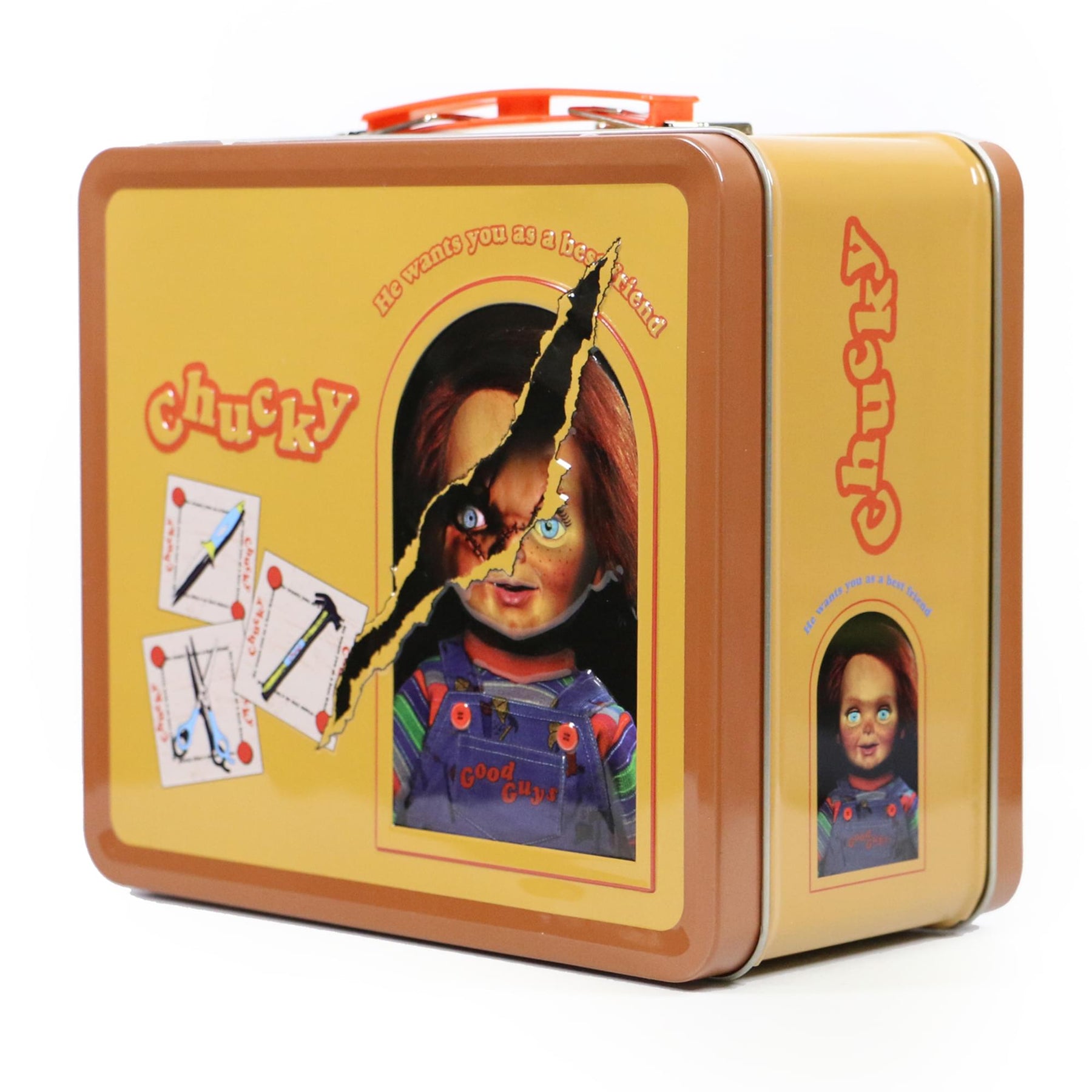 Child's Play Chucky Good Guys Tin Lunch Box with Beverage Container