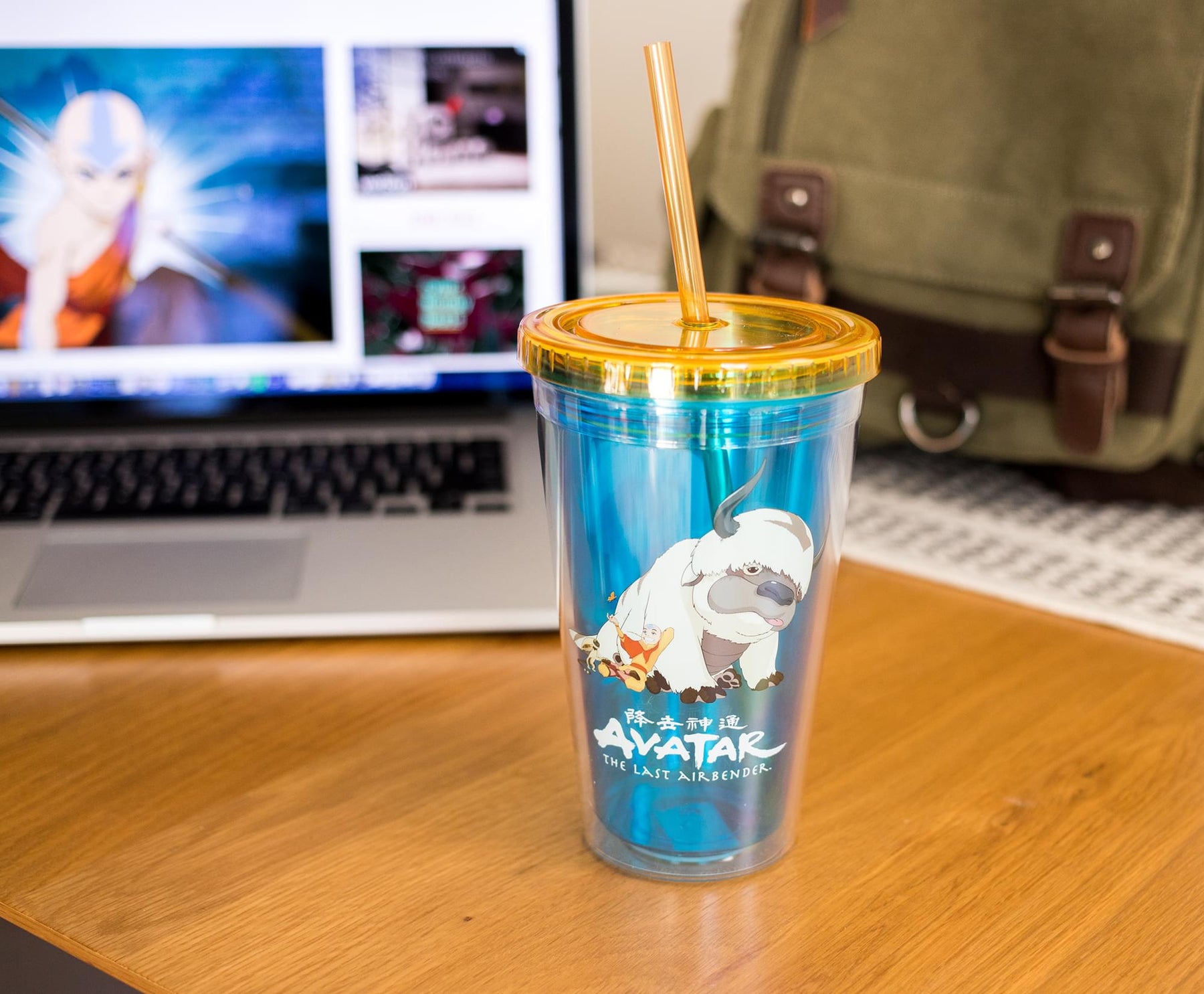 Avatar: The Last Airbender Aang and Appa Carnival Cup With Straw | 16 Ounces