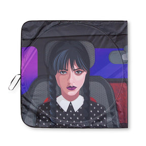 Addams Family Wednesday And Thing Sunshade For Car Windshield | 64 x 32 Inches