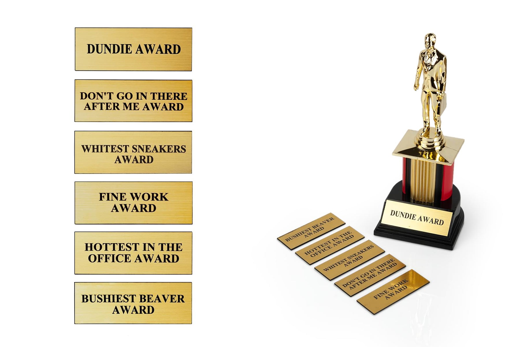 The Office Dundie Award Replica With 6 Interchangeable Plates | 8 Inches Tall