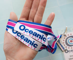 Lost Oceanic Airlines Lanyard with ID Card & Charm