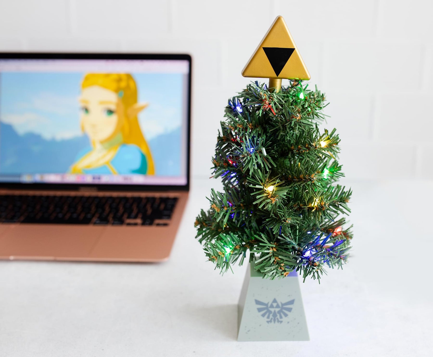 The Legend of Zelda Triforce LED USB-Powered Light-Up Desktop Holiday Tree