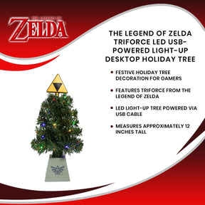 The Legend of Zelda Triforce LED USB-Powered Light-Up Desktop Holiday Tree