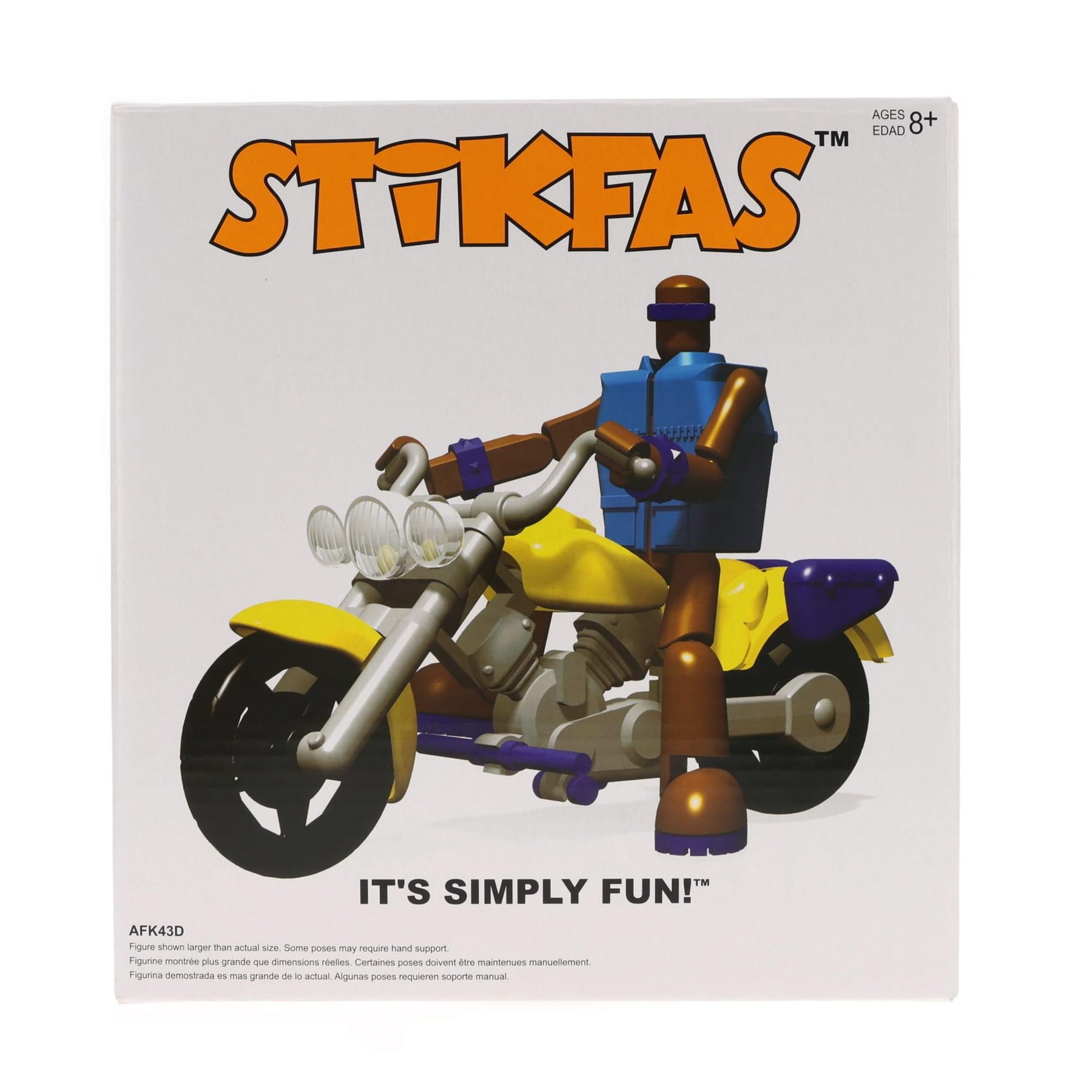 Stikfas 3 Inch Action Figure Kit - Alpha Male w/ Motorcycle