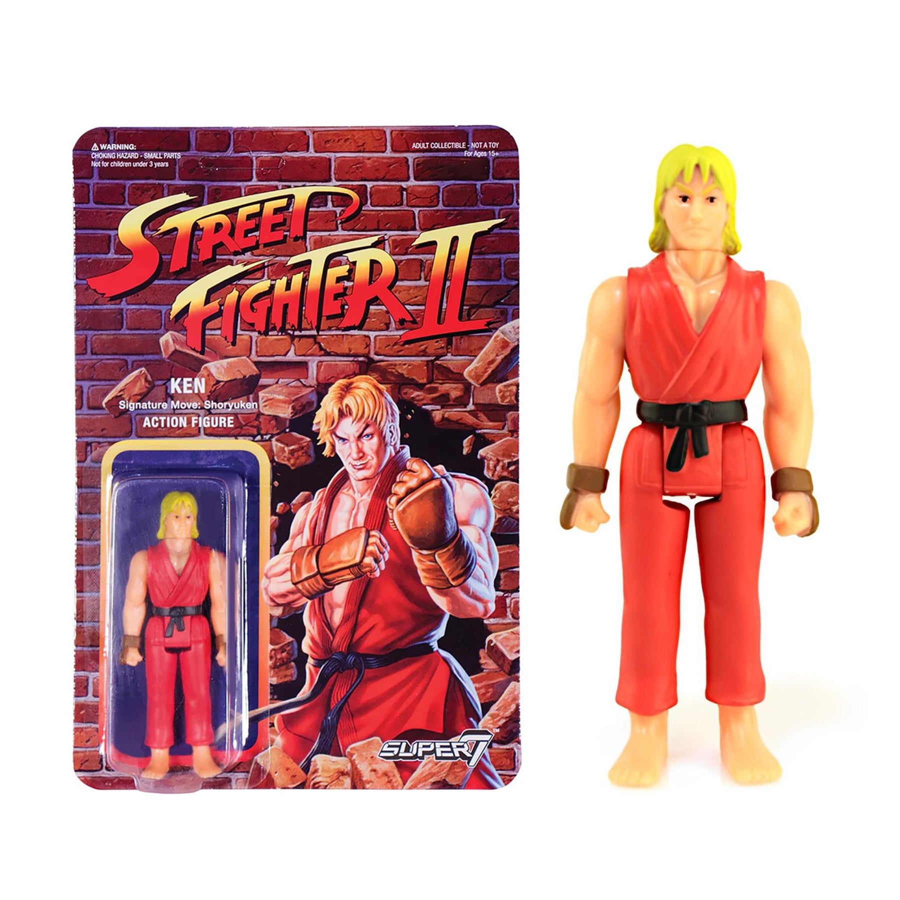 Street Fighter 2 3.75 Inch ReAction Figure | Ken