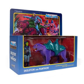 Masters of the Universe 3.75 Inch ReAction Figure Set | Skeletor & Panthor