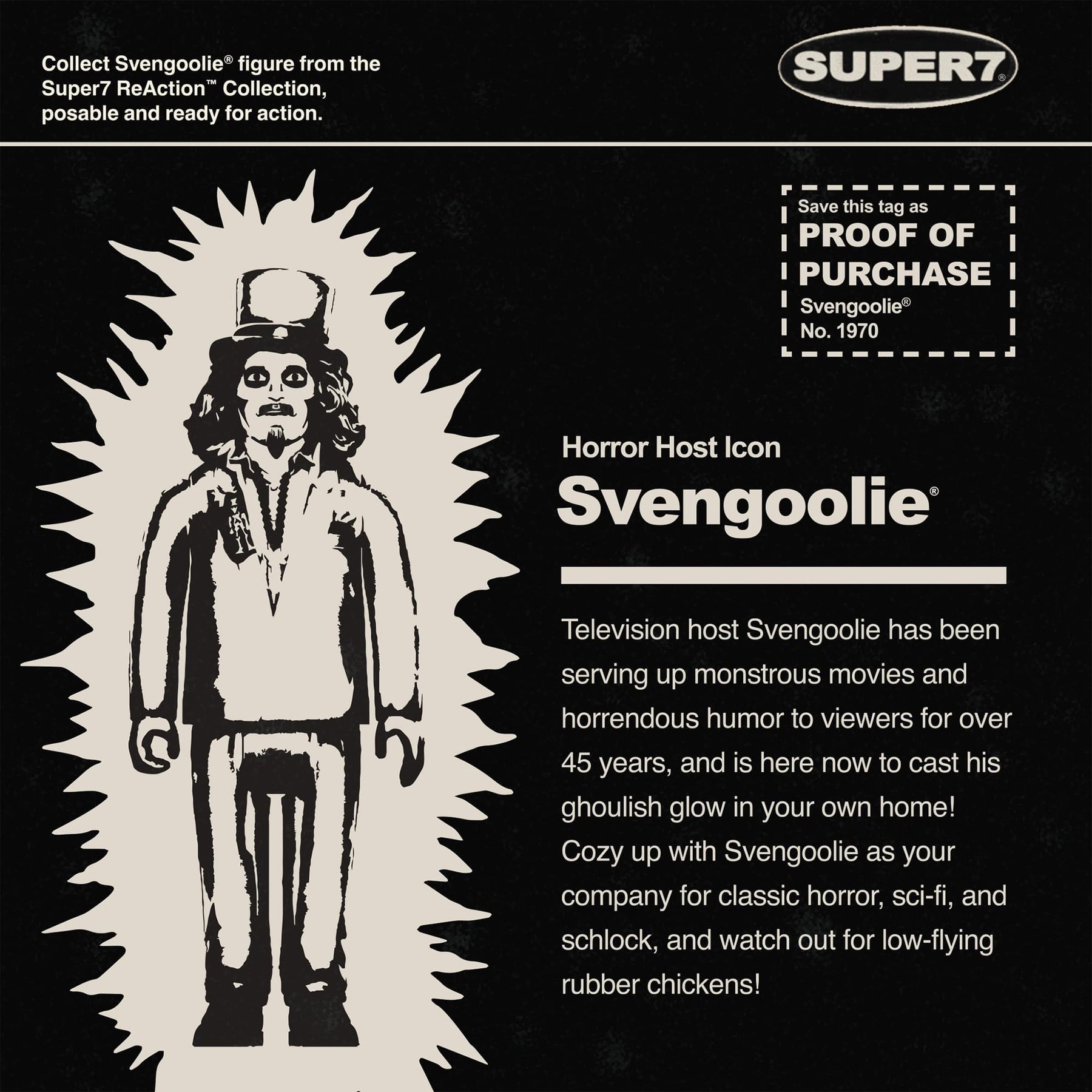 Svengoolie 3.75 Inch ReAction Figure | Svengoolie (Monster Glow)