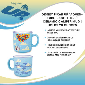 Disney Pixar UP "Adventure Is Out There" Ceramic Camper Mug | Holds 20 Ounces