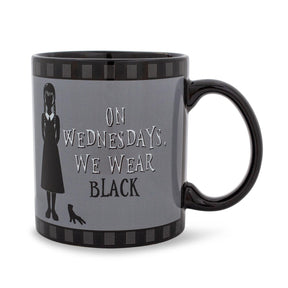 Addams Family Wednesday "On Wednesdays, We Wear Black" 20-Ounce Ceramic Mug