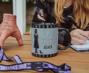 Addams Family Wednesday "On Wednesdays, We Wear Black" 20-Ounce Ceramic Mug