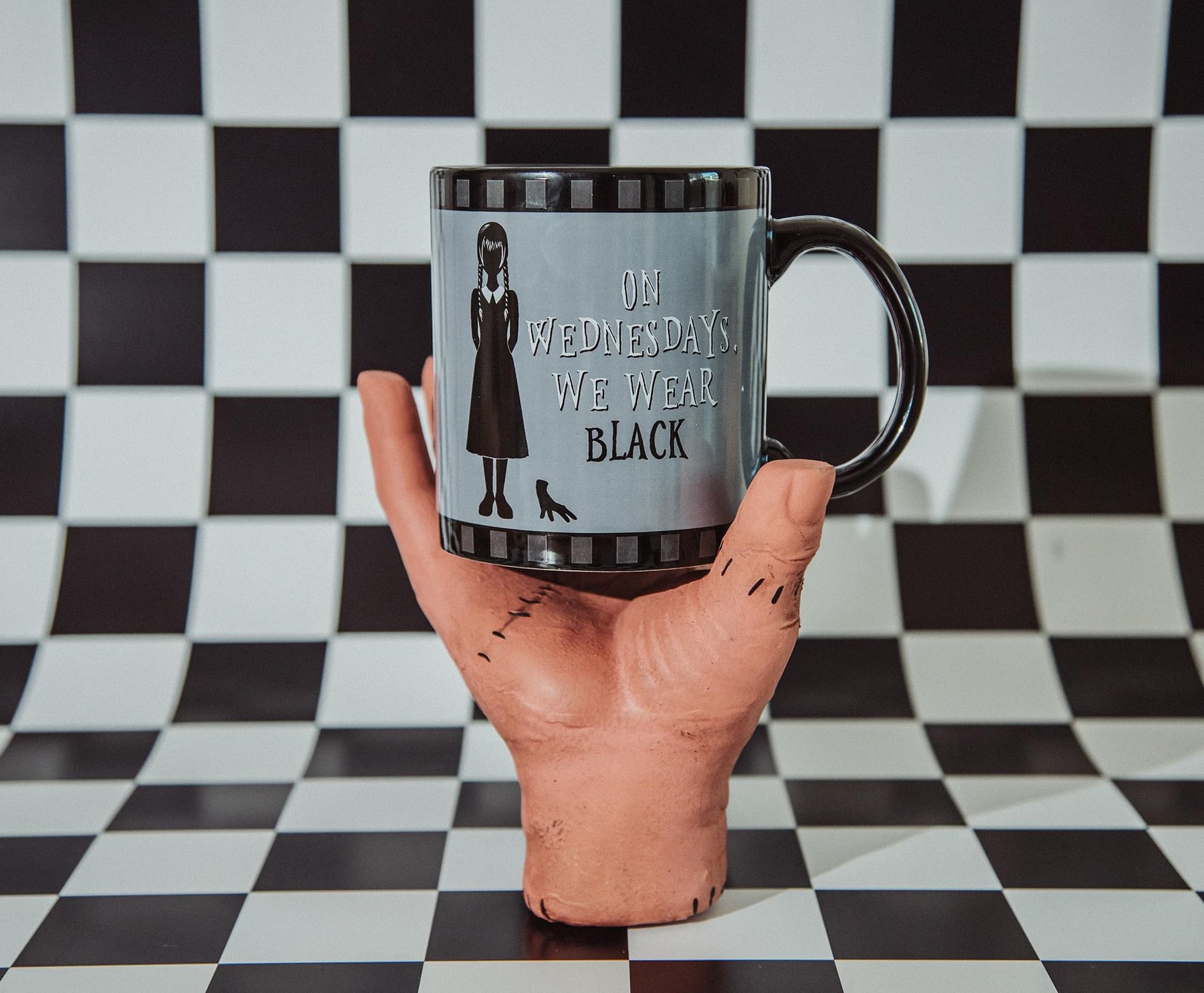 Addams Family Wednesday "On Wednesdays, We Wear Black" 20-Ounce Ceramic Mug