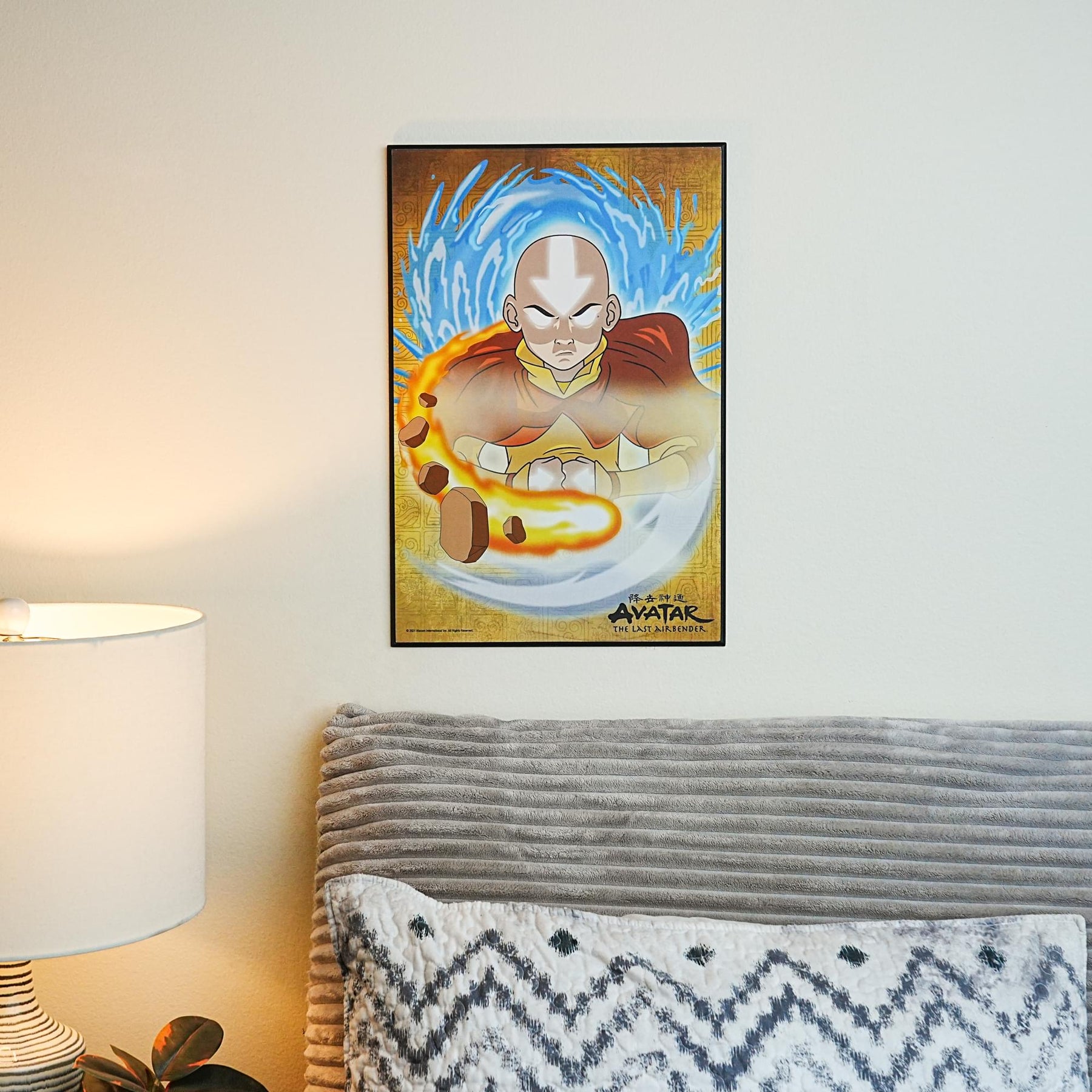 Avatar: The Last Airbender Aang 13 x 19 Inch Hanging Wood Wall Art