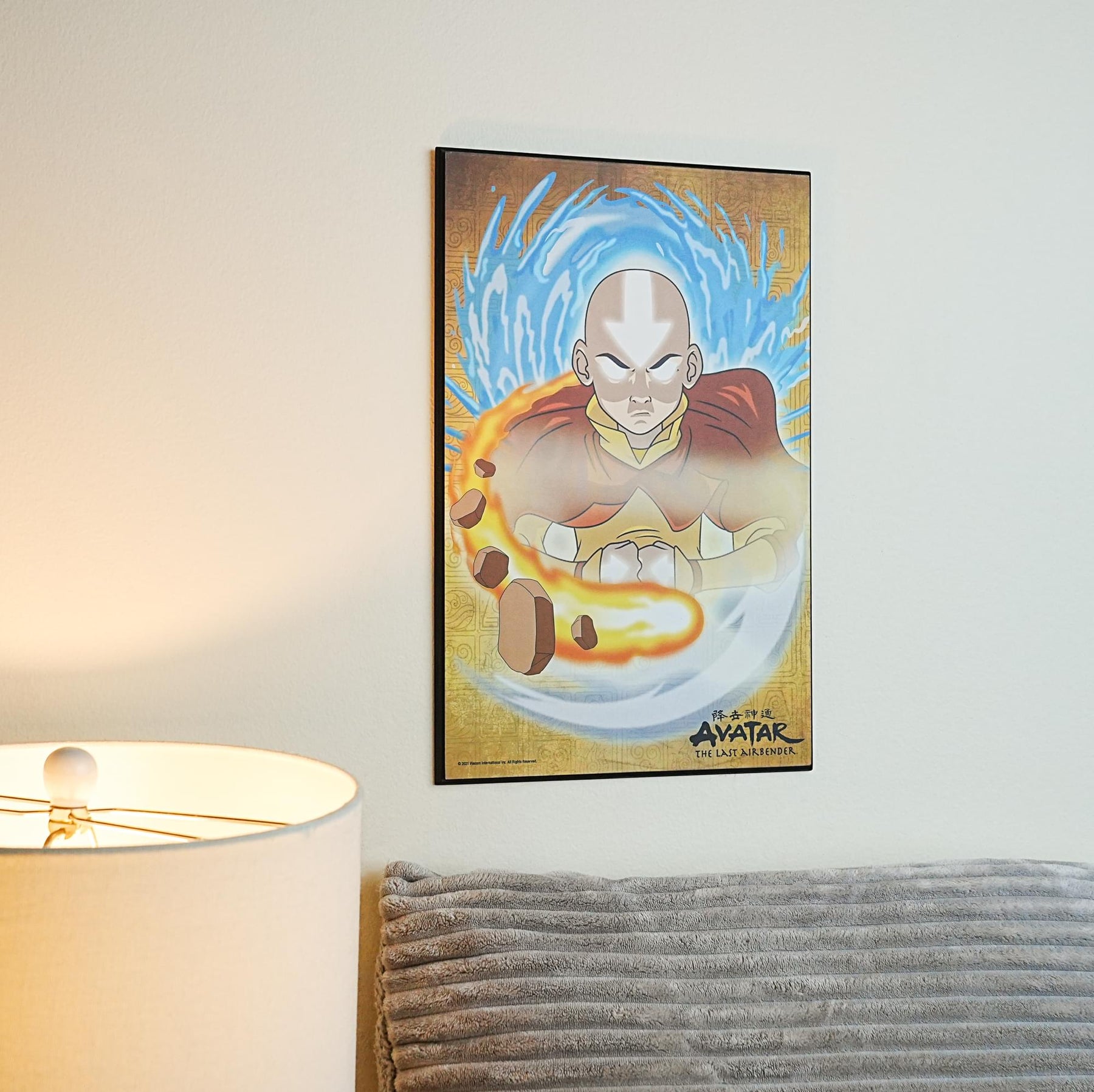 Avatar: The Last Airbender Aang 13 x 19 Inch Hanging Wood Wall Art