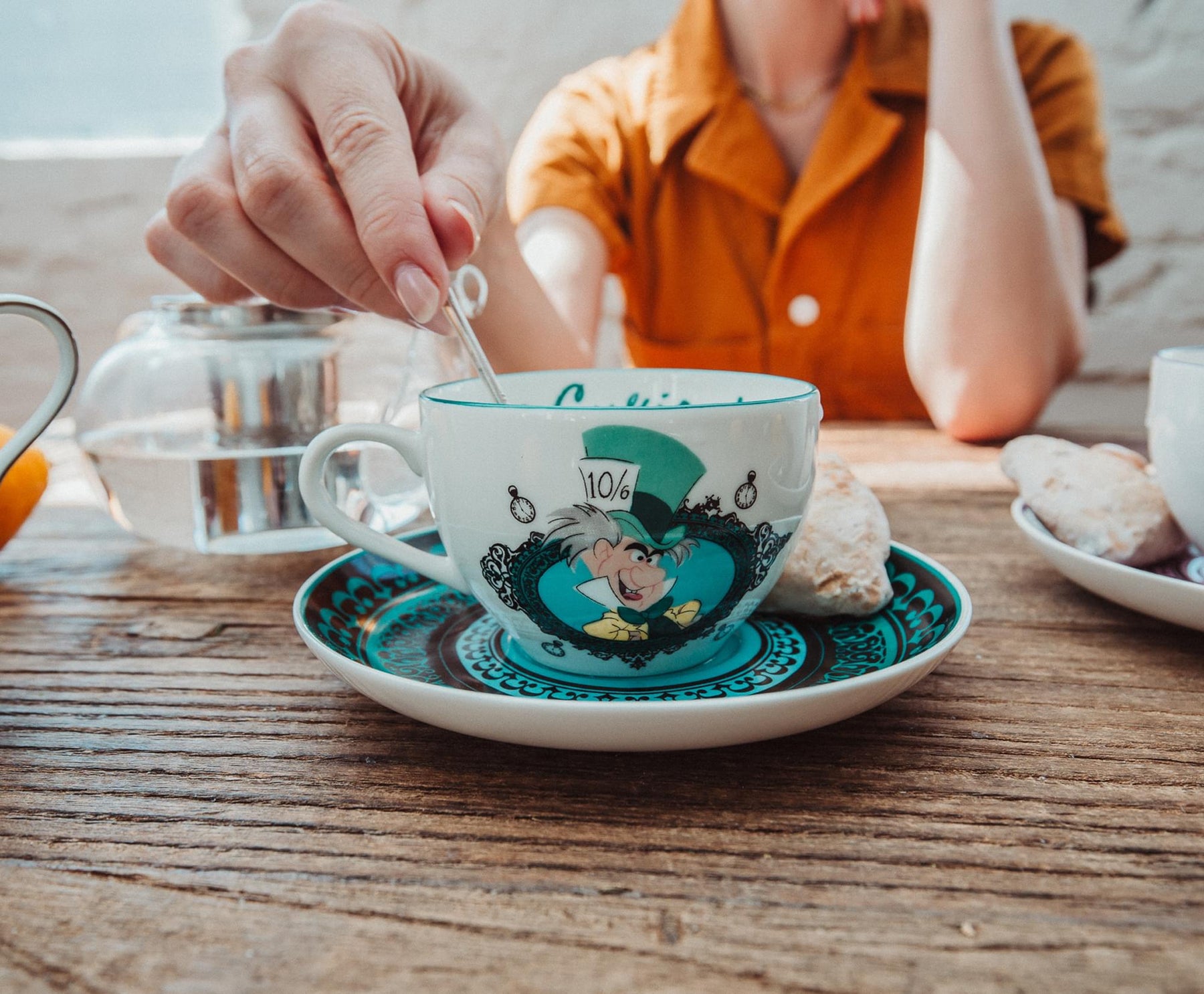 Disney Alice In Wonderland Ceramic Teacup and Saucer Set