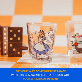 Disney Alice in Wonderland Character Scenes Mini Shot Glasses | Set of 4