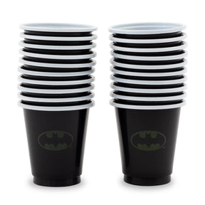 DC Comics Batman Logo 2-Ounce Disposable Plastic Mini Cups | Set of 20