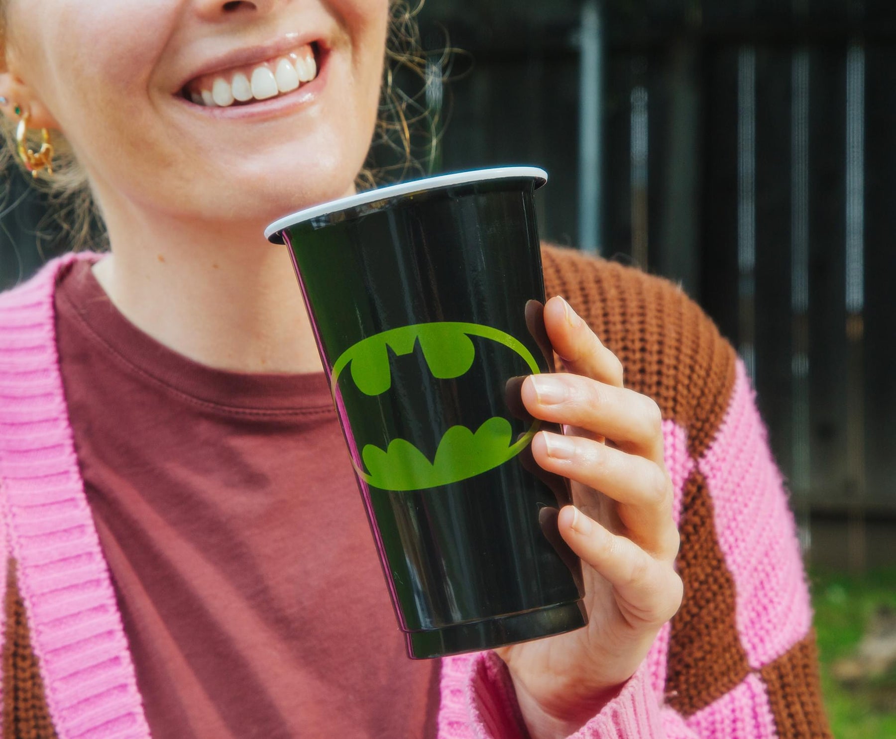 DC Comics Batman Logo 18-Ounce Disposable Plastic Party Cups | Set of 20