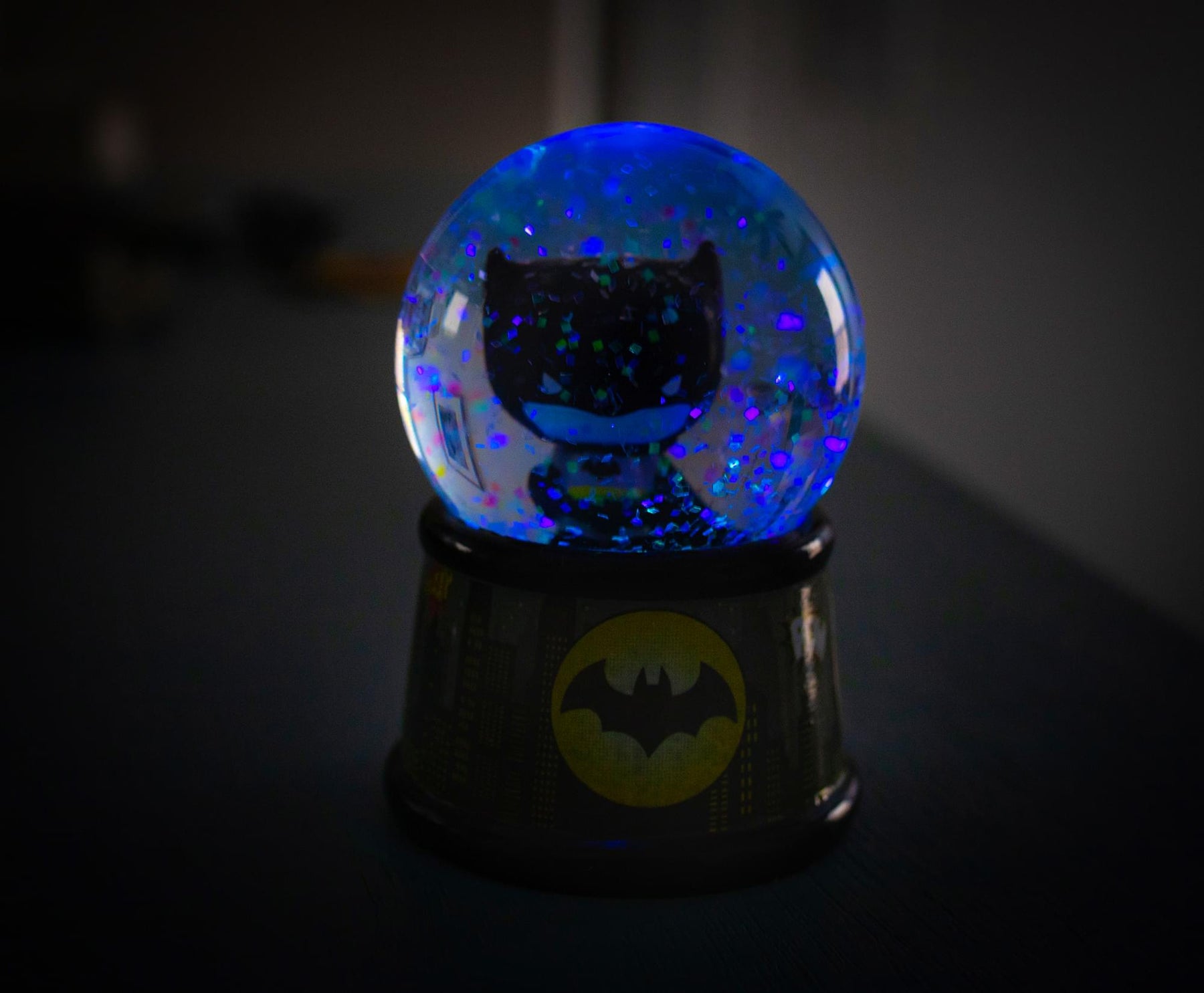 DC Comics Batman Chibi Dark Knight Light-Up Mini Snow Globe | 2 Inches Tall