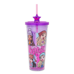 Bratz Carnival Cup With Lid and Straw Topper Charm | Holds 24 Ounces