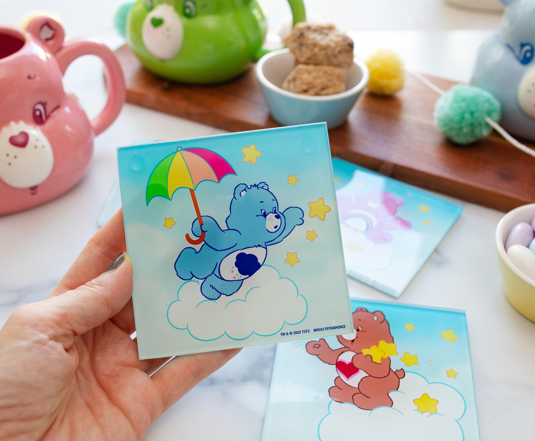 Care Bears Clouds Glass Coasters | Set of 4