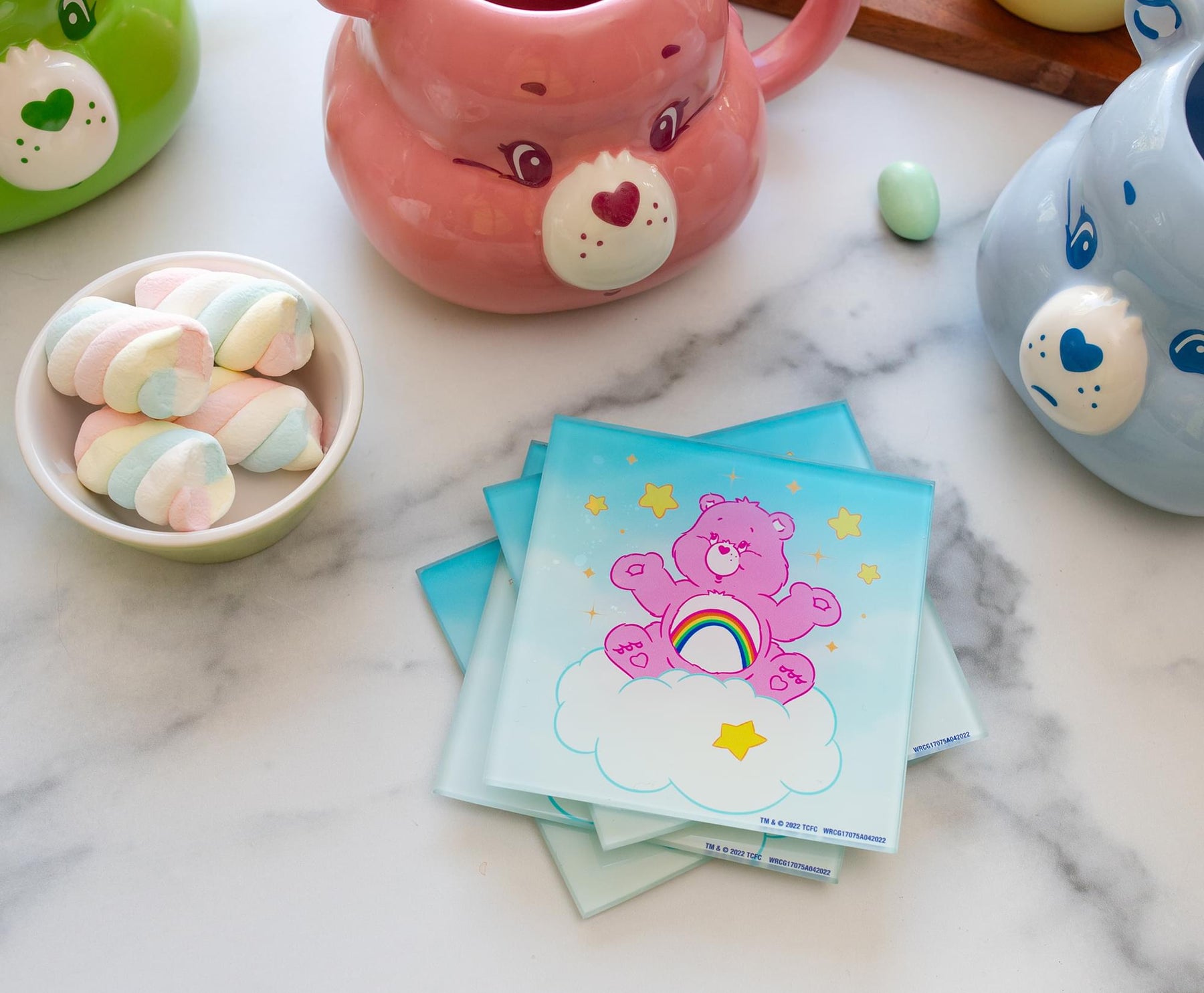 Care Bears Clouds Glass Coasters | Set of 4