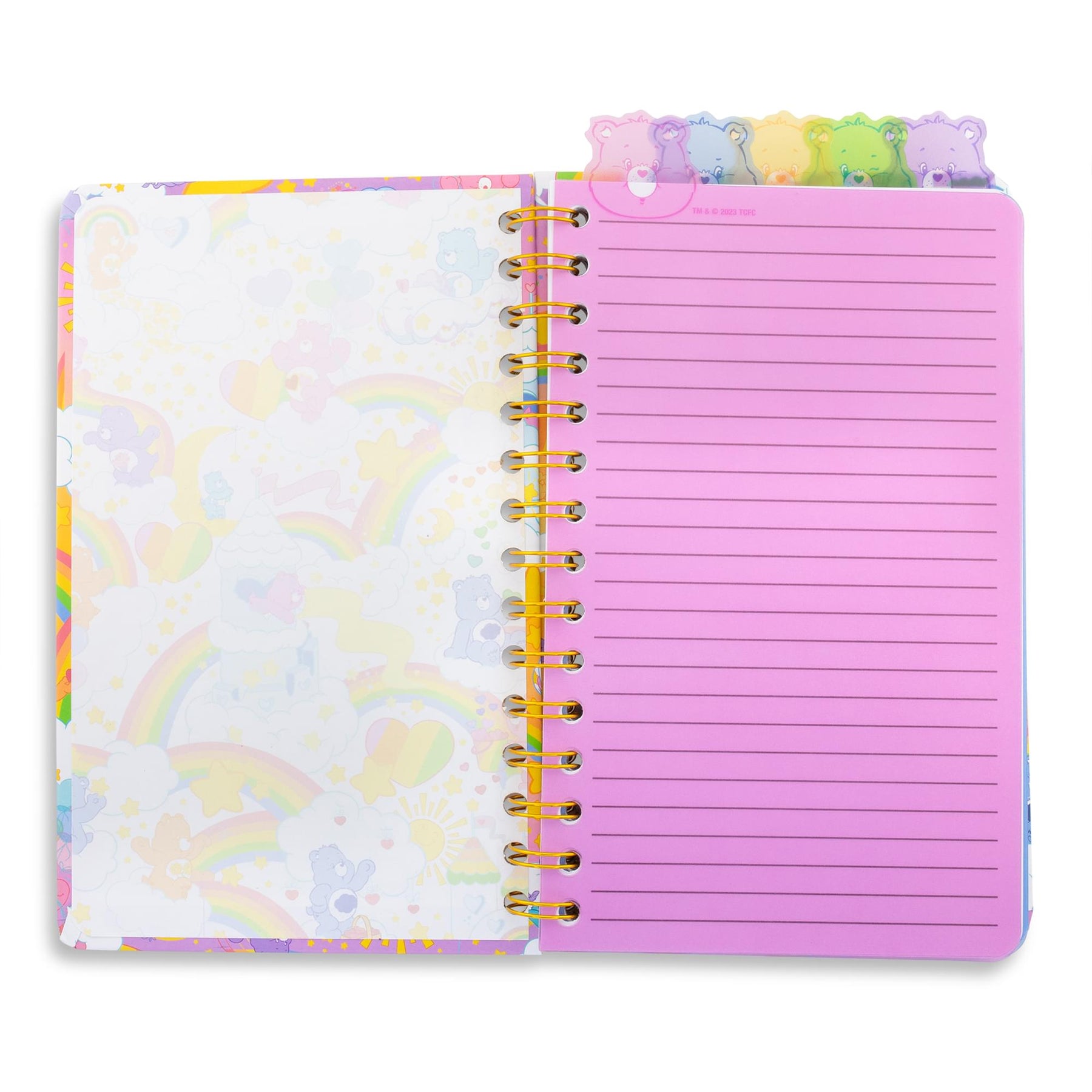 Care Bears Rainbows 5-Tab Spiral Notebook With 75 Sheets