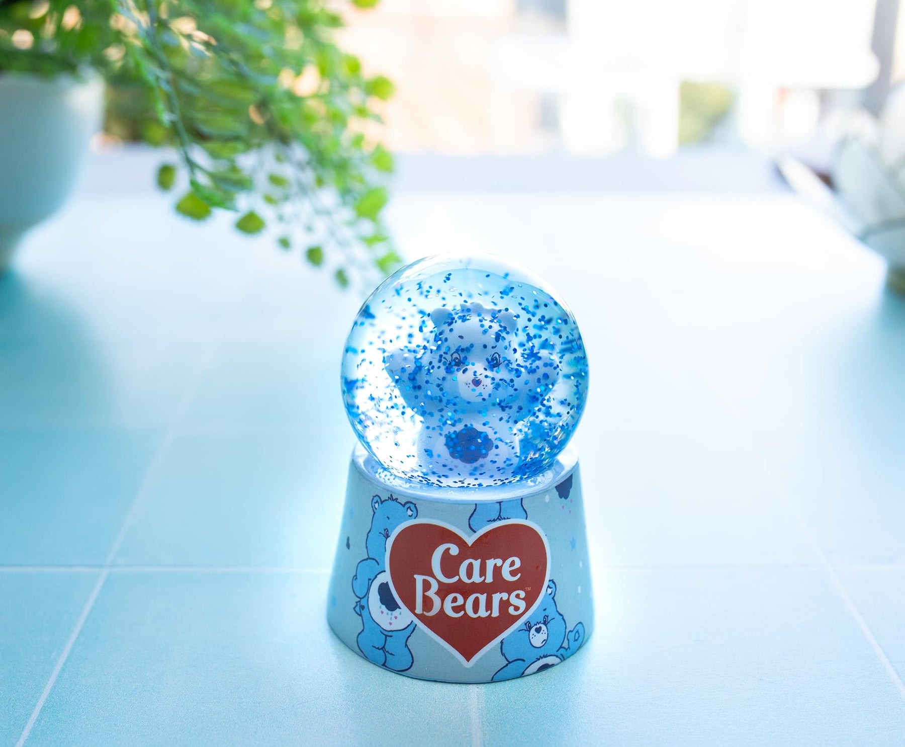 Care Bears Grumpy Bear Mini Light-Up Snow Globe | 3 Inches Tall