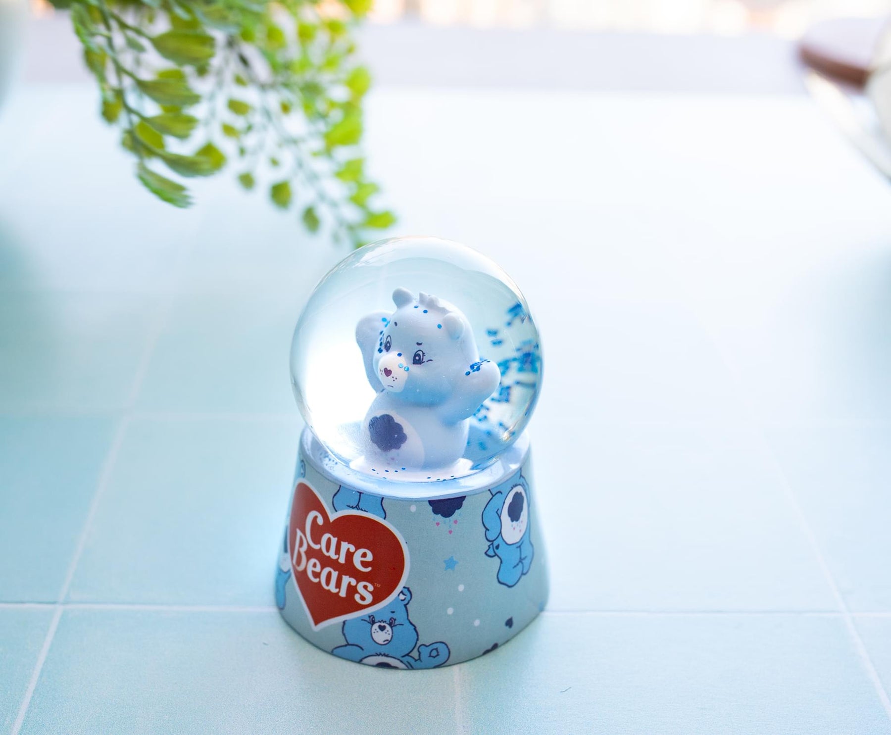 Care Bears Grumpy Bear Mini Light-Up Snow Globe | 3 Inches Tall