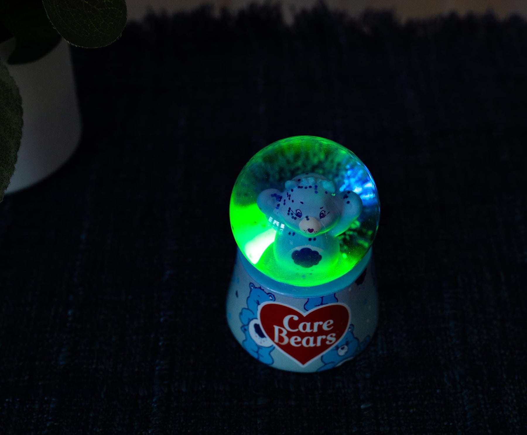 Care Bears Grumpy Bear Mini Light-Up Snow Globe | 3 Inches Tall