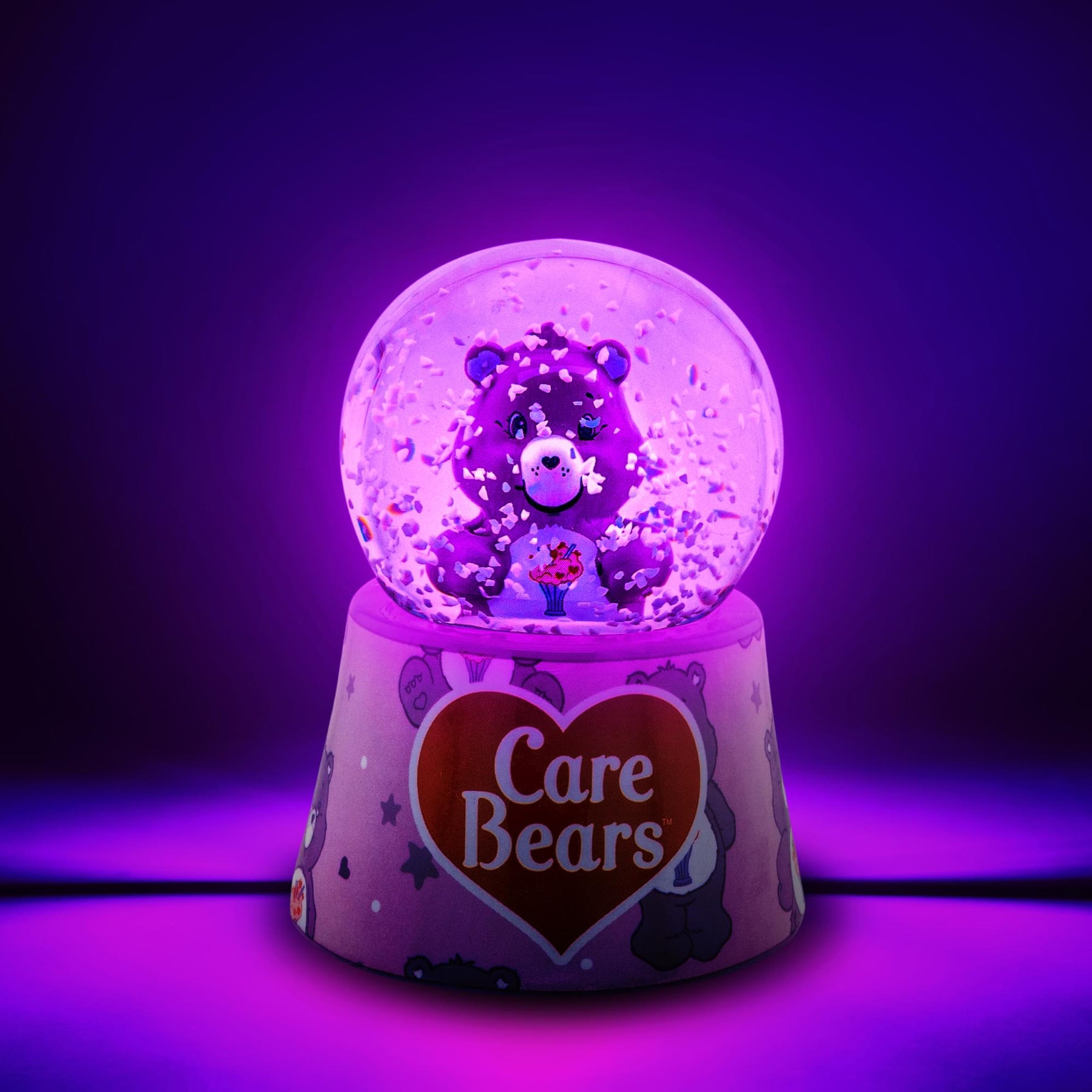 Care Bears Share Bear Mini Light-Up Snow Globe | 3 Inches Tall