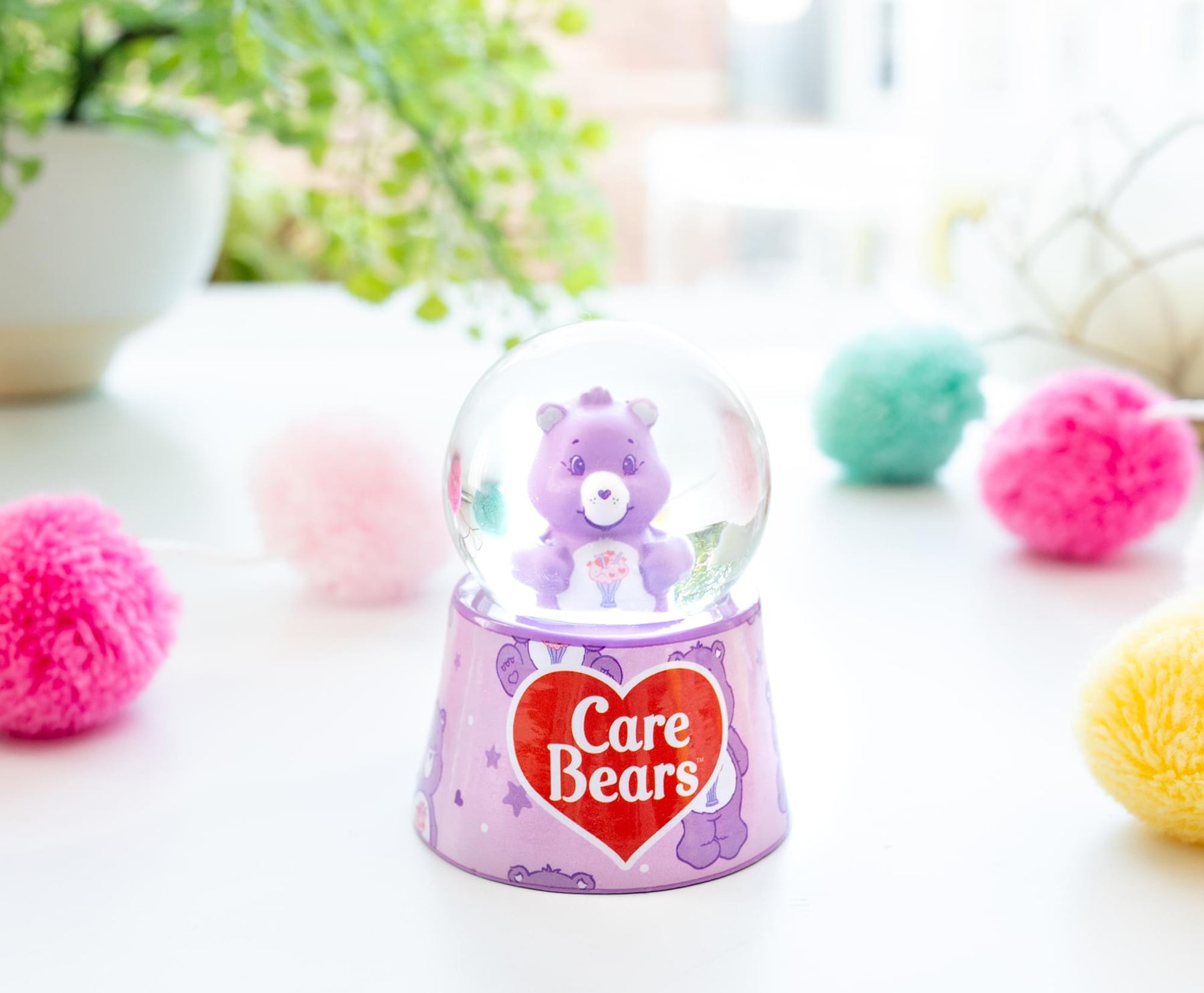 Care Bears Share Bear Mini Light-Up Snow Globe | 3 Inches Tall