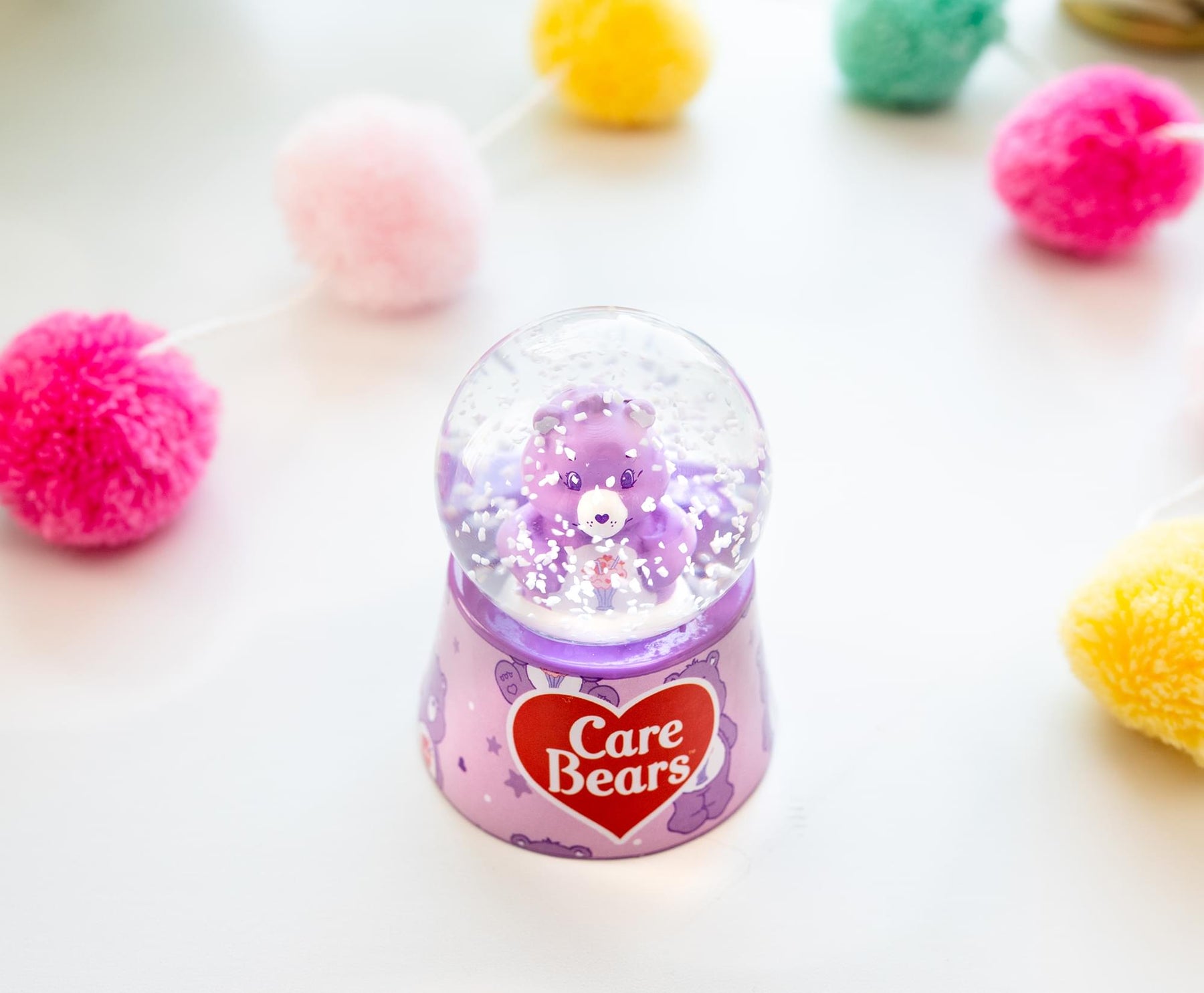 Care Bears Share Bear Mini Light-Up Snow Globe | 3 Inches Tall