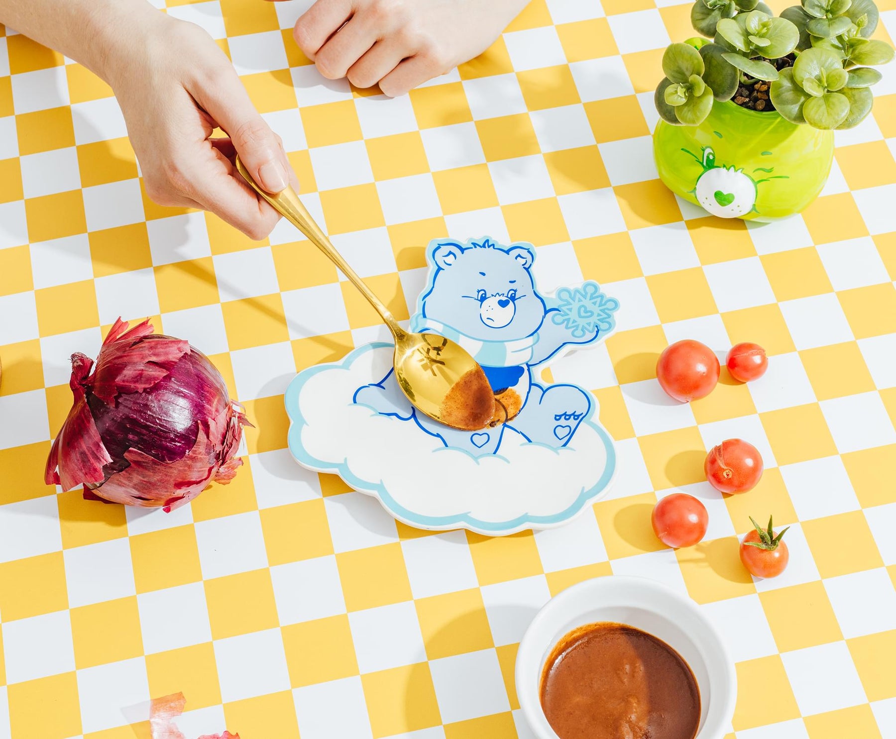 Care Bears Holiday Grumpy Bear Sculpted Ceramic Trinket Tray Dish