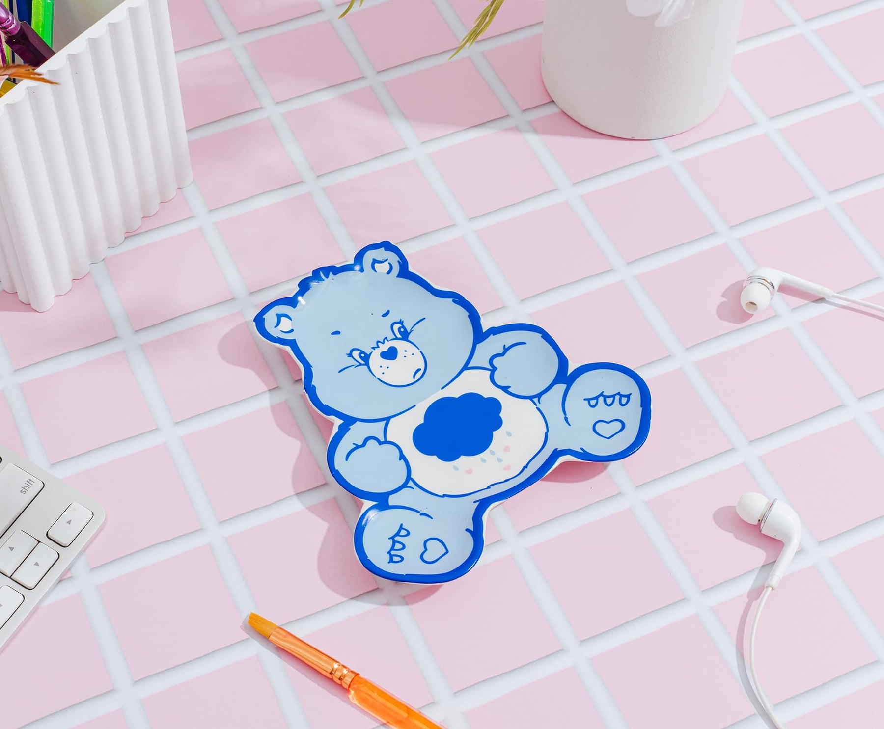 Care Bears Grumpy Bear Full Body Sculpted Ceramic Trinket Tray Dish