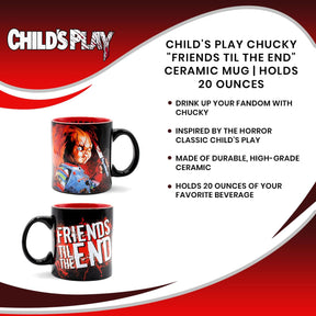 Child's Play Chucky "Friends Til The End" Ceramic Mug | Holds 20 Ounces