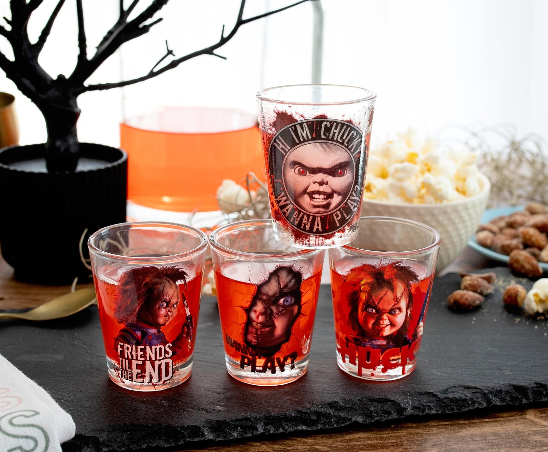 Child's Play Chucky 2-Ounce Mini Shot Glasses | Set of 4