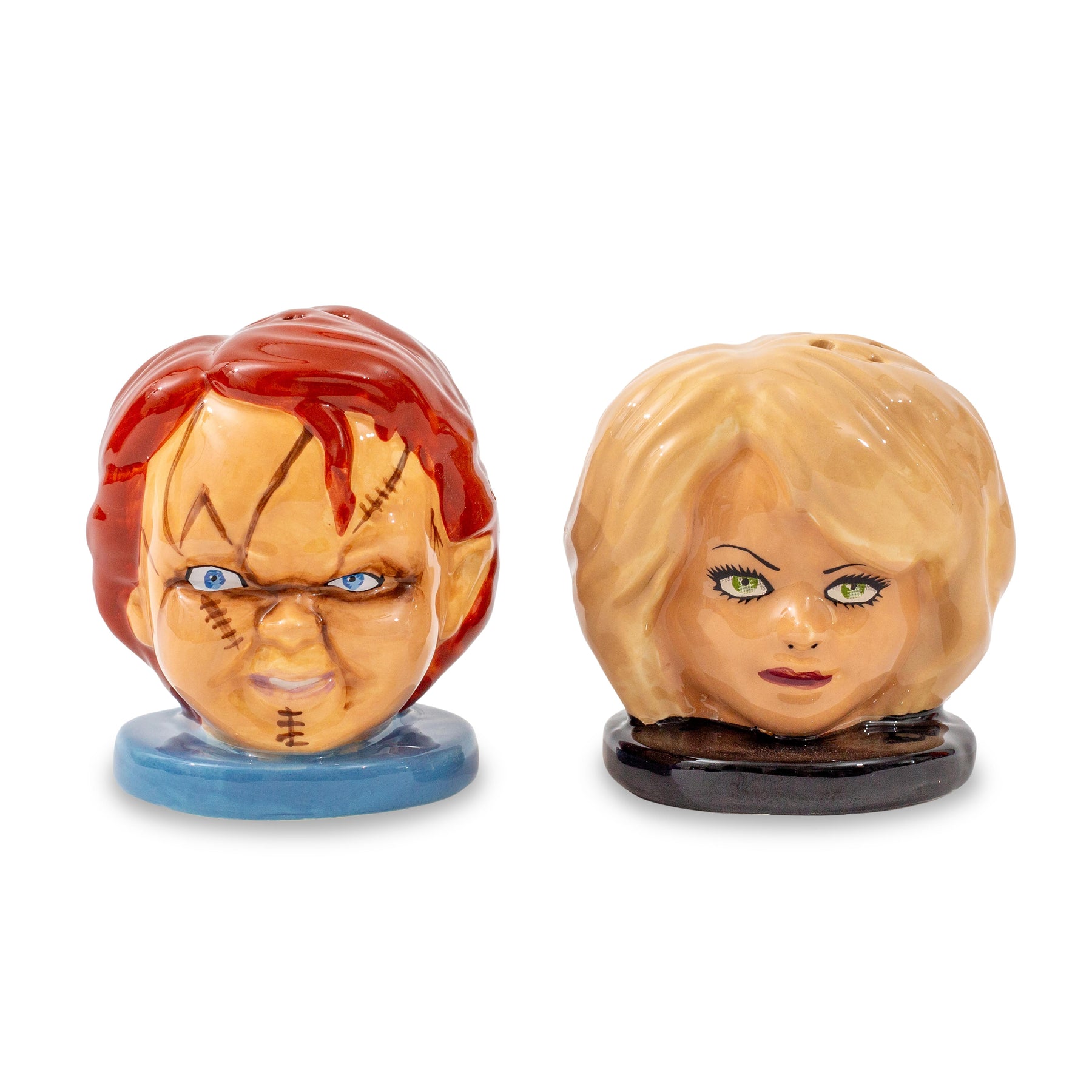 Child's Play Chucky and Tiffany Ceramic Salt and Pepper Shaker Set