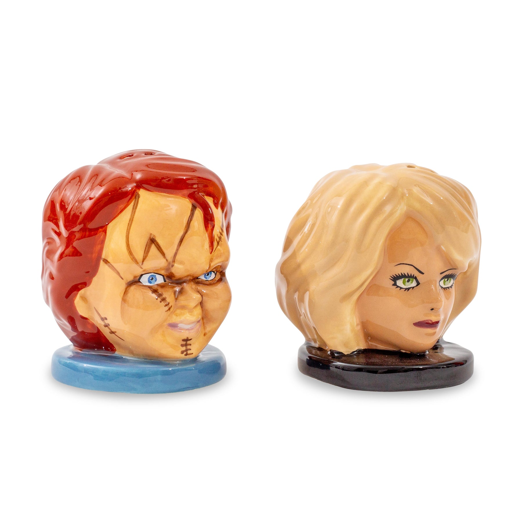 Child's Play Chucky and Tiffany Ceramic Salt and Pepper Shaker Set