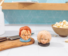 Child's Play Chucky and Tiffany Ceramic Salt and Pepper Shaker Set