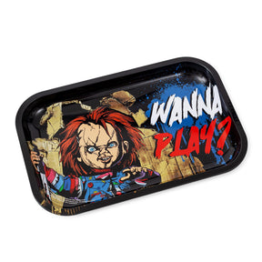 Child's Play Chucky "Wanna Play?" Tin Tray | 11 x 7 Inches