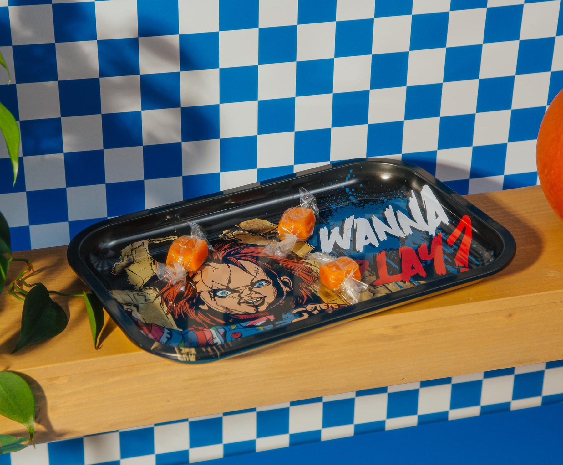 Child's Play Chucky "Wanna Play?" Tin Tray | 11 x 7 Inches