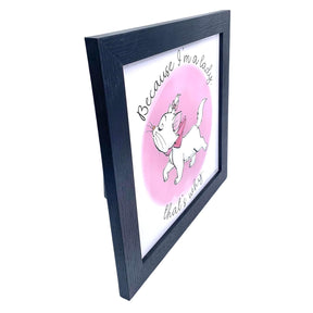 Disney Aristocats Marie "Because I'm A Lady" 12 x 12 Inch Framed MDF Wall Art