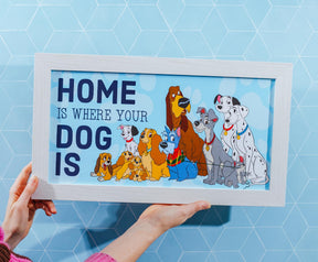 Disney "Home Is Where Your Dog Is" Wooden Hanging Wall Art | 10 x 18 Inches