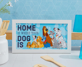 Disney "Home Is Where Your Dog Is" Wooden Hanging Wall Art | 10 x 18 Inches