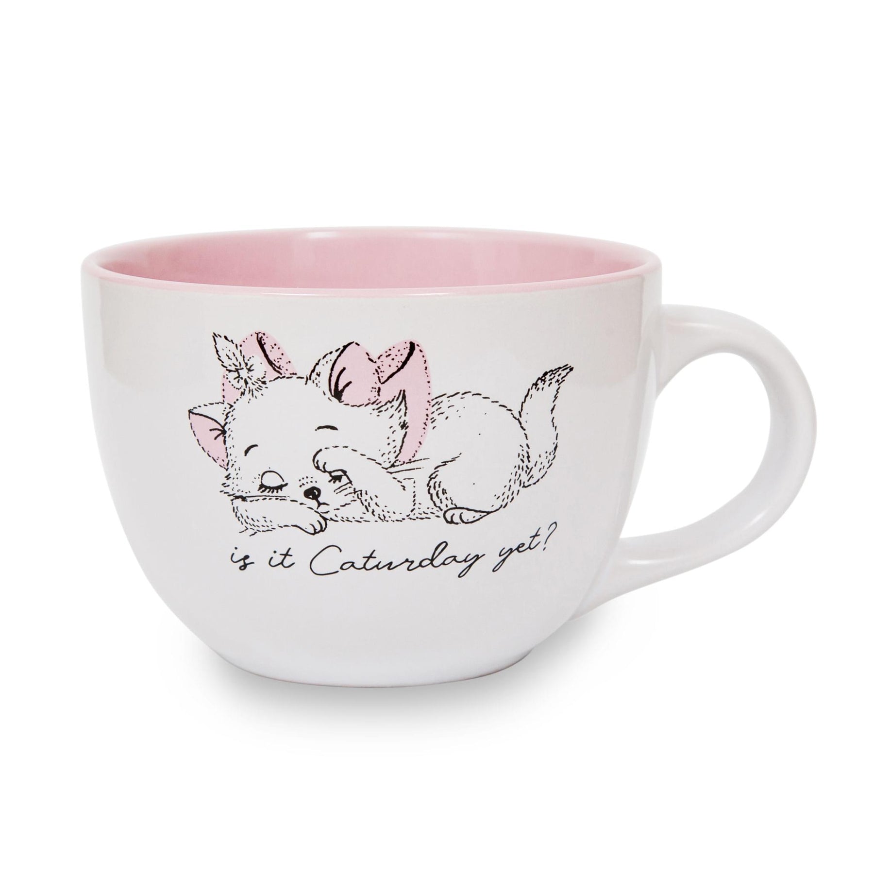 Disney The Aristocats Marie "Is It Caturday?" Ceramic Soup Mug | Holds 24 Ounces