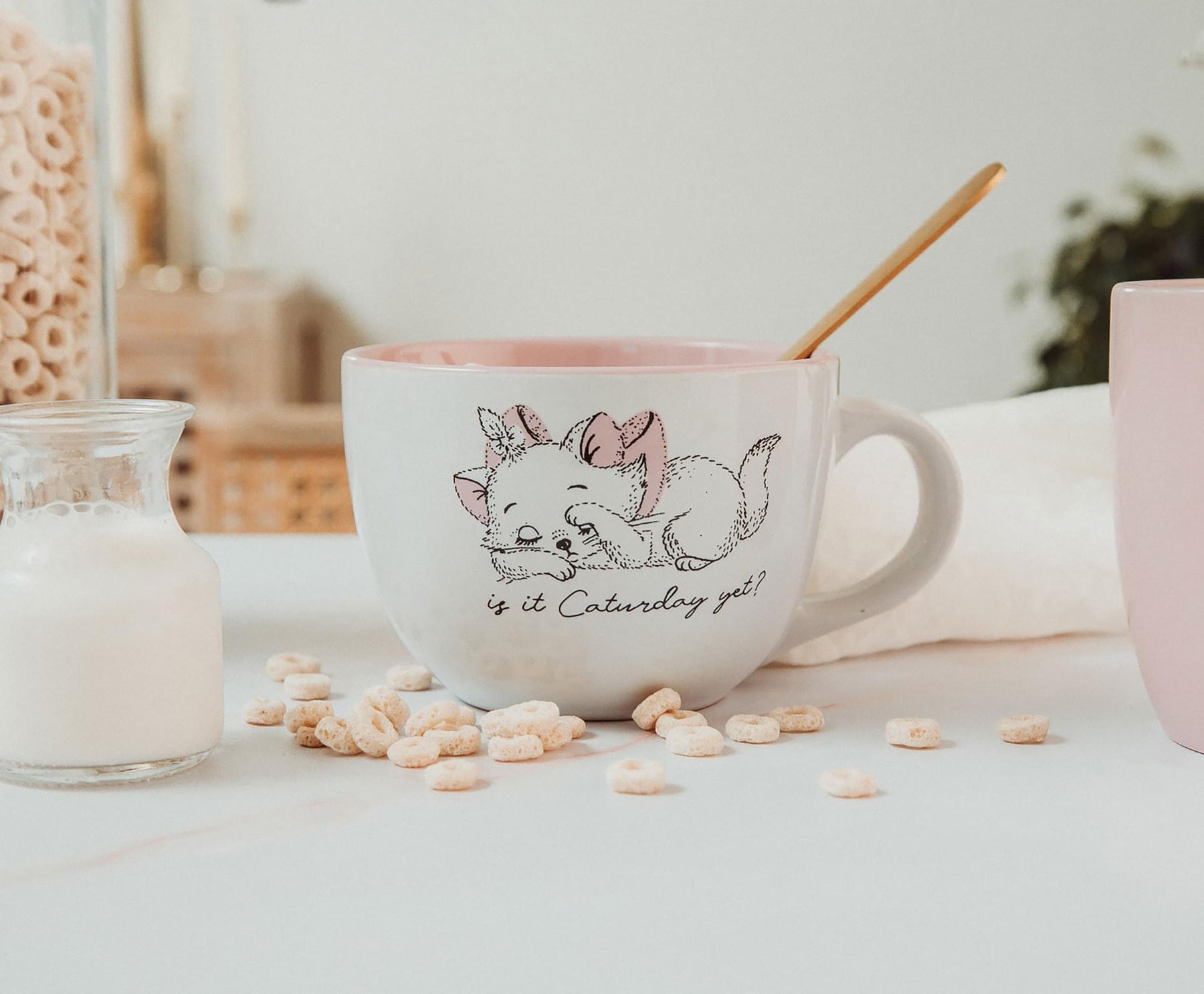 Disney The Aristocats Marie "Is It Caturday?" Ceramic Soup Mug | Holds 24 Ounces