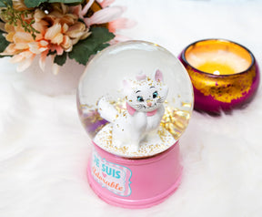 Disney Aristocats Marie "Je Suis Adorable" Light-Up Snow Globe | 6 Inches Tall