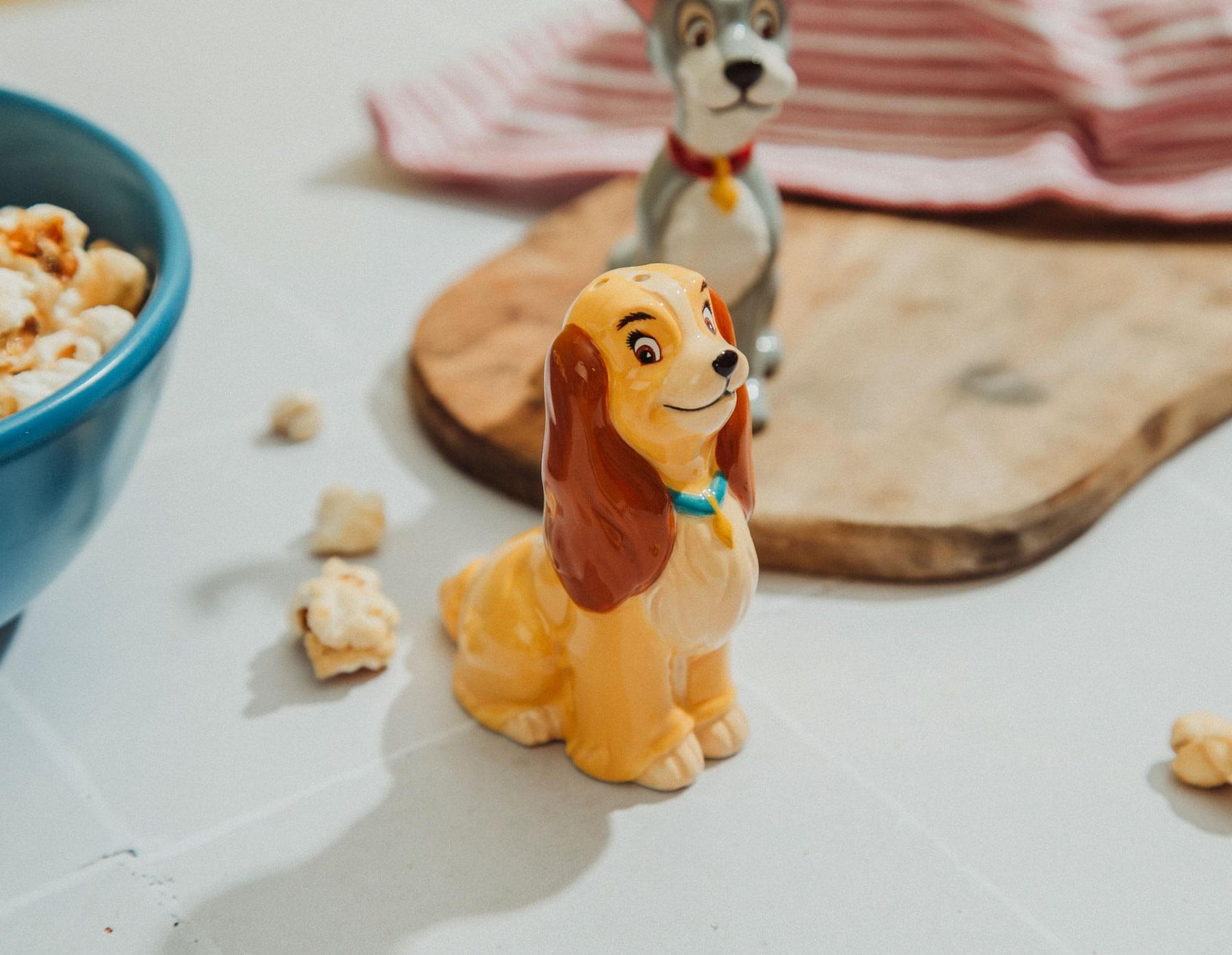 Disney Lady and The Tramp Ceramic Salt and Pepper Shaker Set